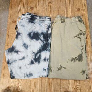 2 pair of No Boundaries Tie Dye Mens Joggers